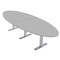 Skutchi Designs 45 in W, 144 in L, 29 in H, Engineered Wood Top, Grey HAR-OVL-46X143-T-XD01 - alternate 1